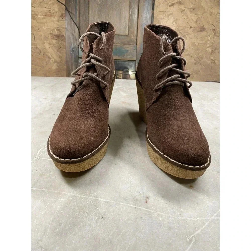 Suede Wedge Bootie